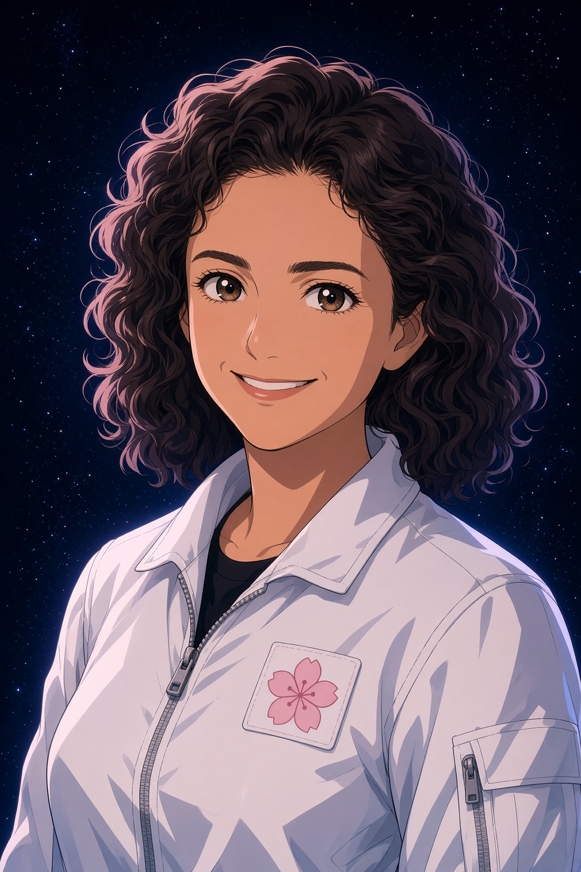 Anime portrait of Jessica Meir